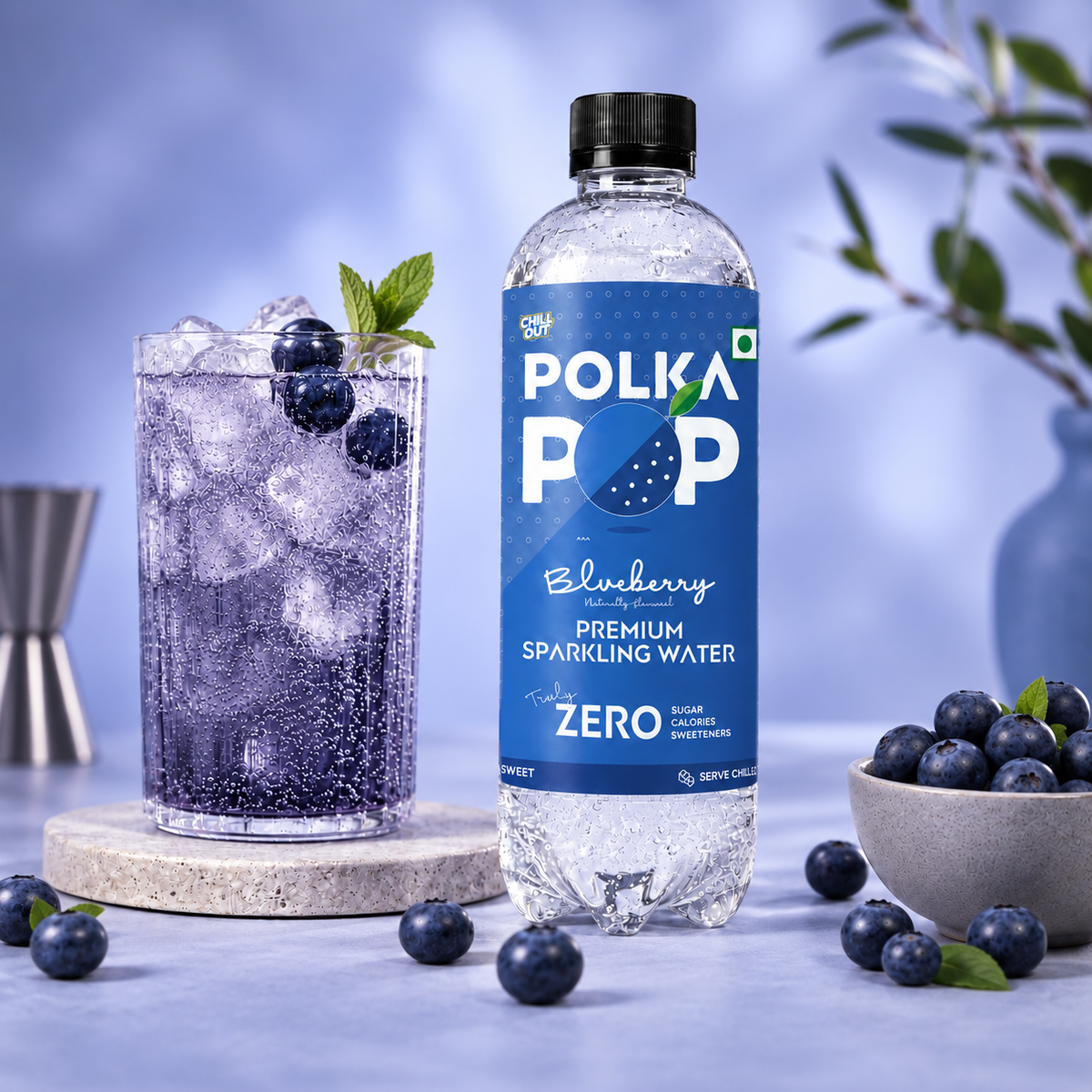 Blueberry Sparkling Water | (300ml Each) | Packs of 12 & 24