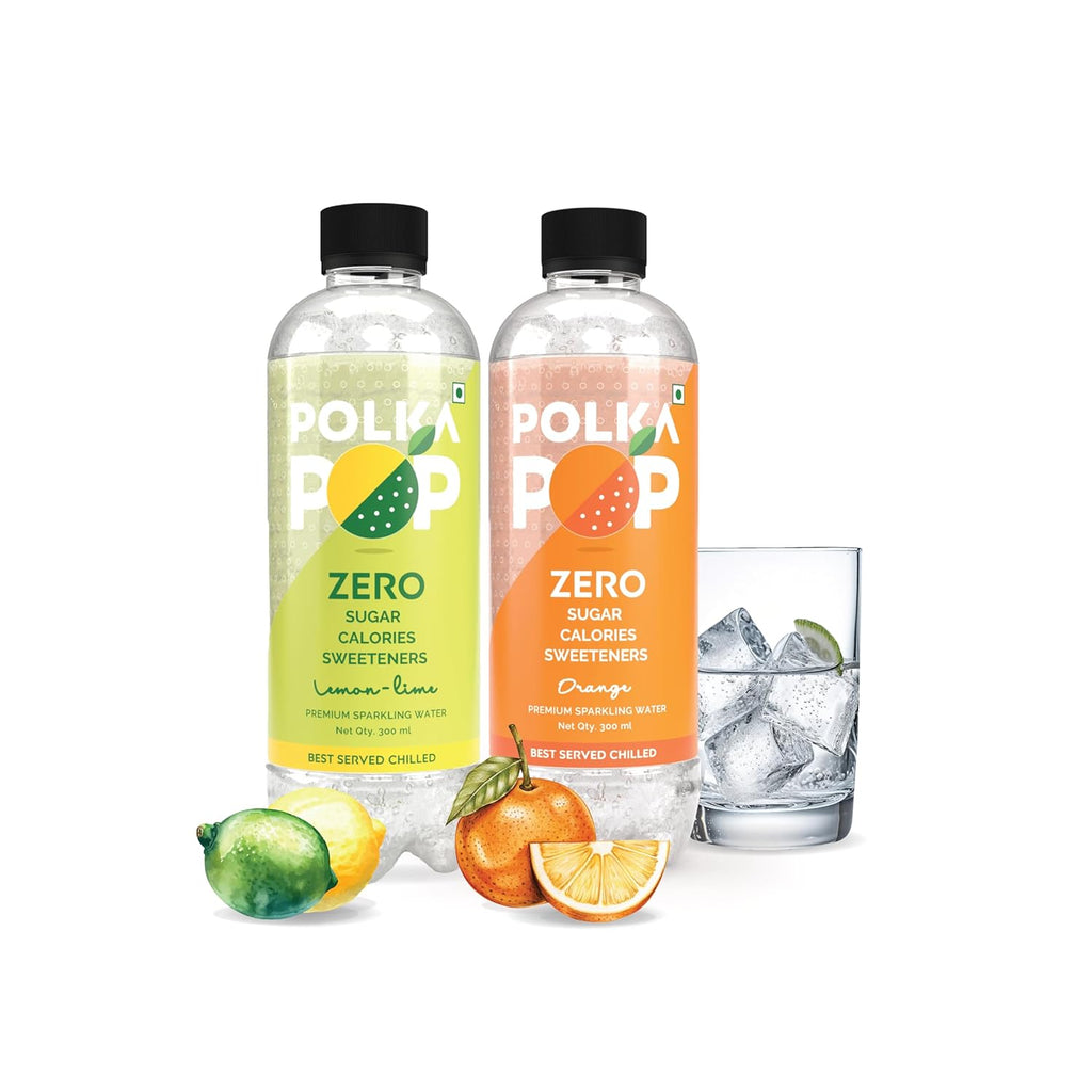 Lemon-Lime & Orange Sparkling Water | (300ml Each) | Packs of 12 & 24