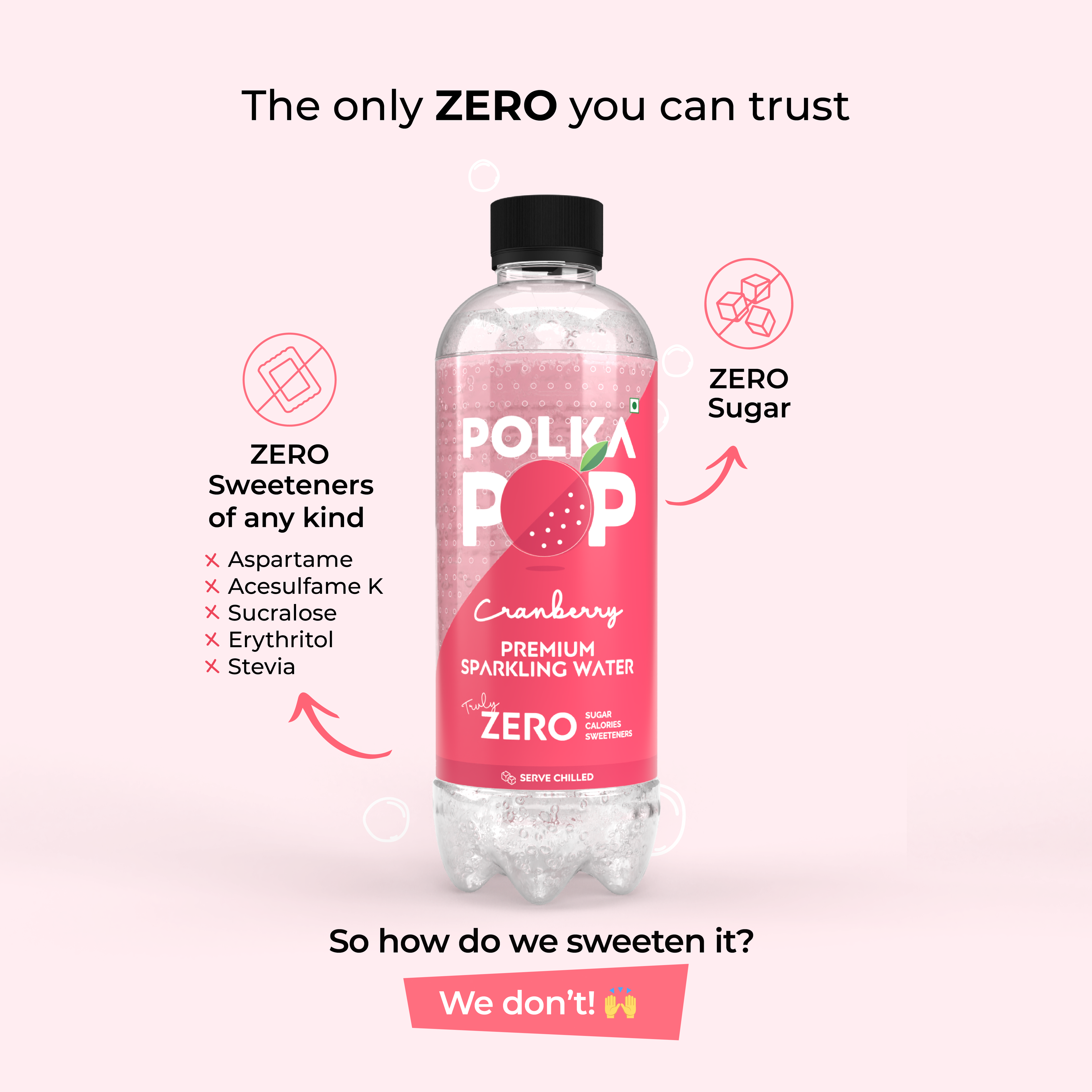 Cranberry Sparkling Water | (300ml Each) | Packs of 12 & 24