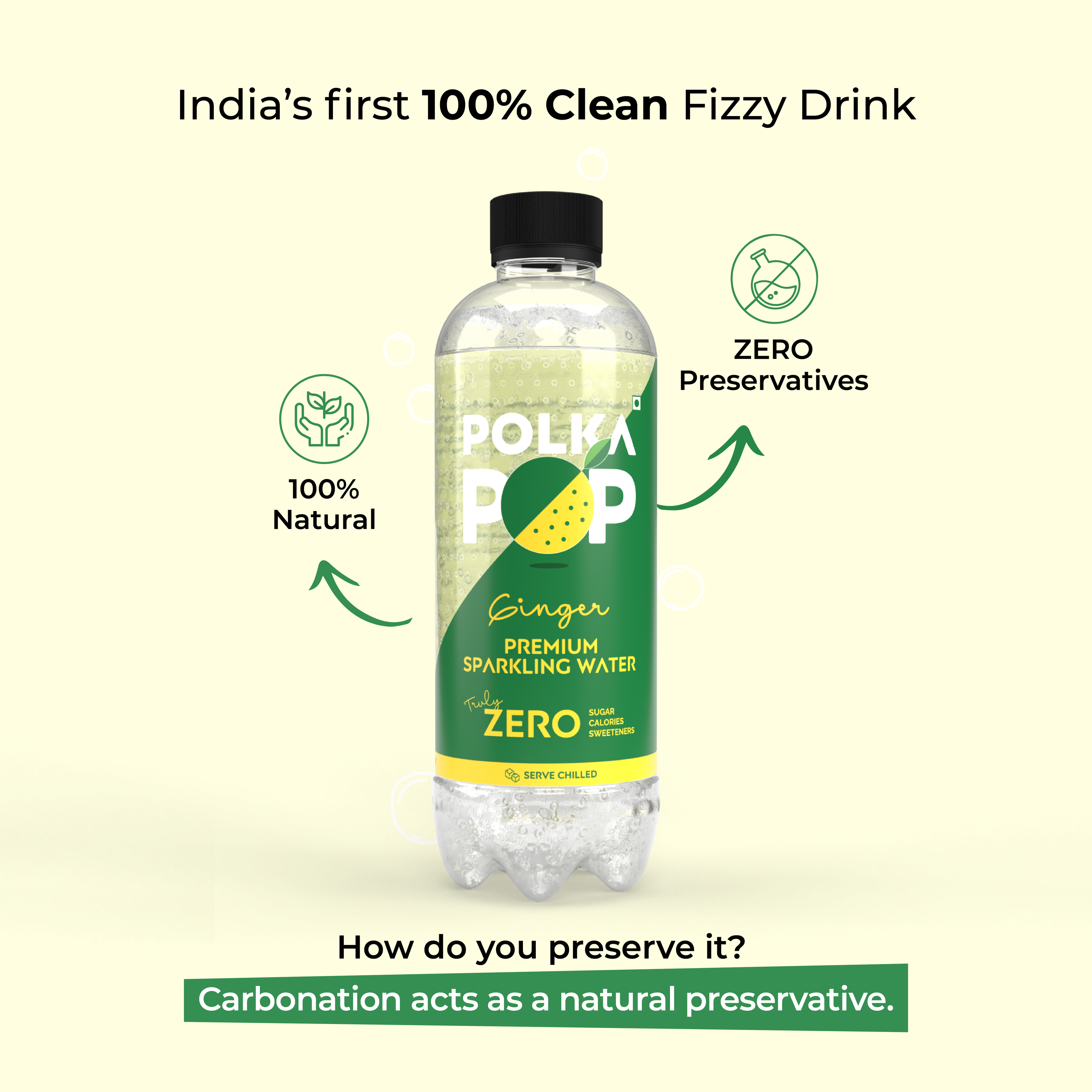 Ginger Sparkling Water | (300ml Each) | Packs of 12 & 24