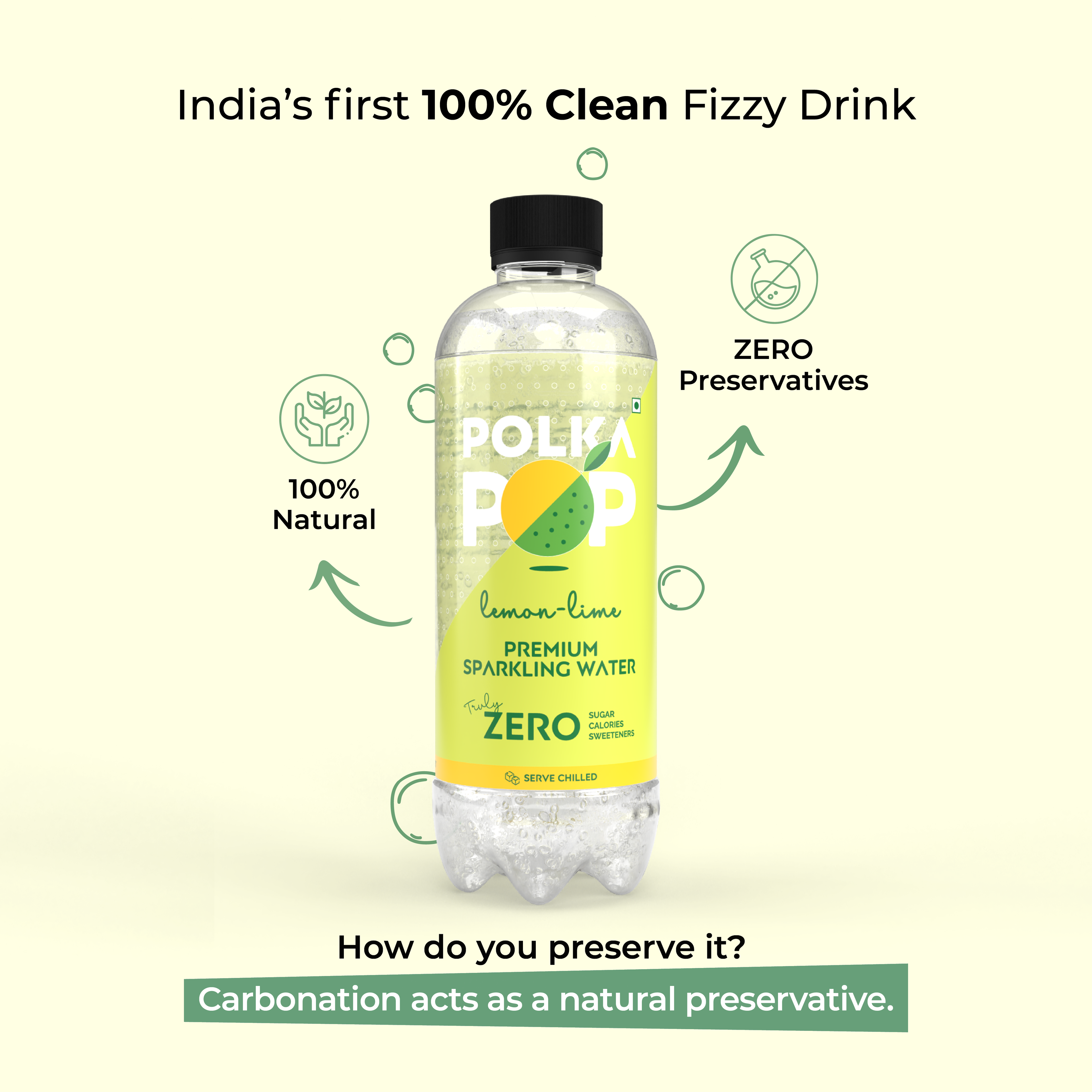 Lemon-Lime Sparkling Water | (300ml Each) | Packs of 12 & 24
