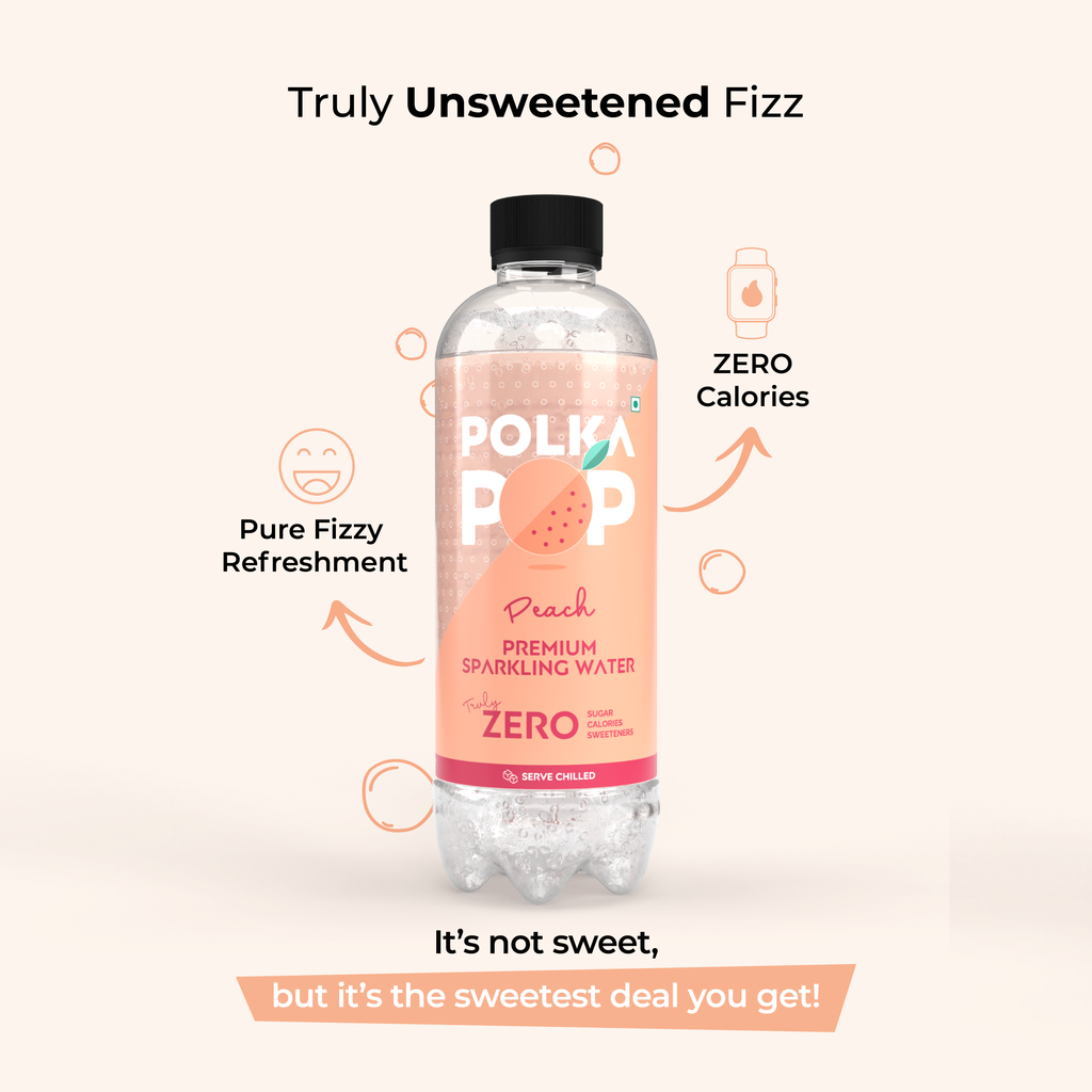 Peach Sparkling Water | (300ml Each) | Packs of 12 & 24